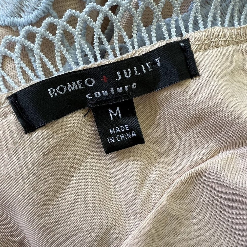 Romeo & Juliet Couture Pale Blue Crochet Midi Dress - Picture 5 of 6